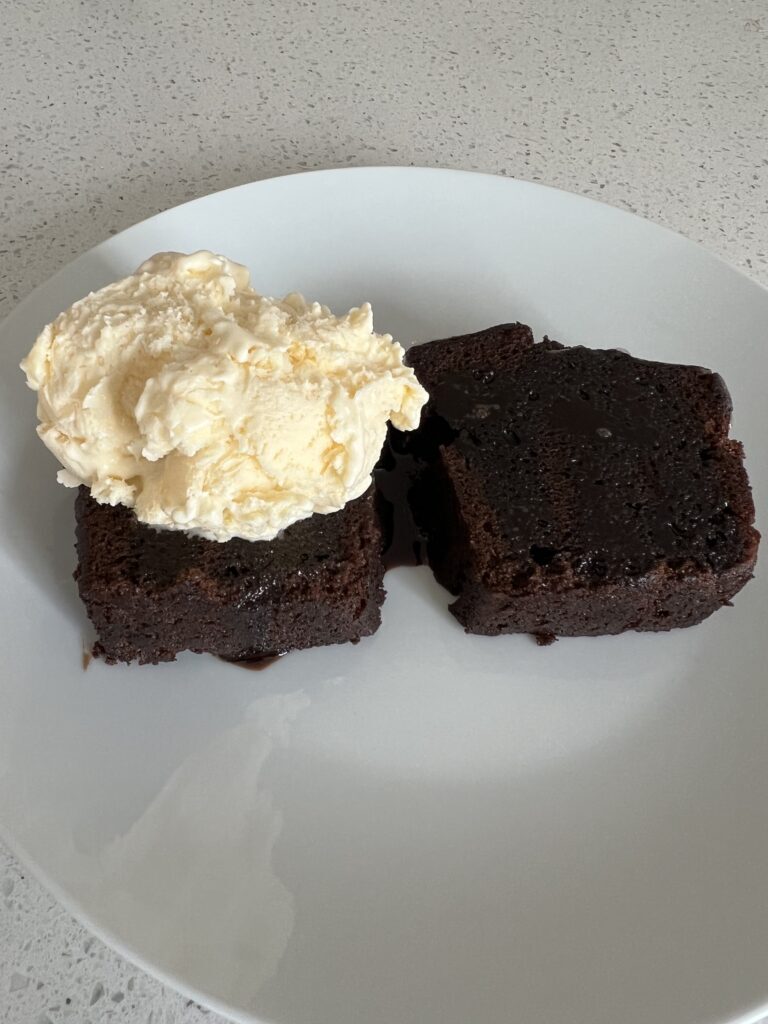 Stack your hot fudge sundae cake