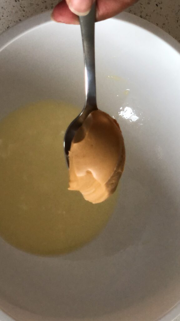 Peanut butter and melted butter