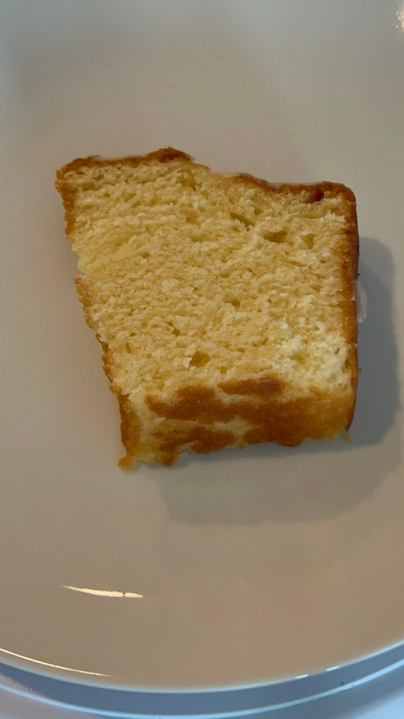 Slice Vanilla Pound Cake