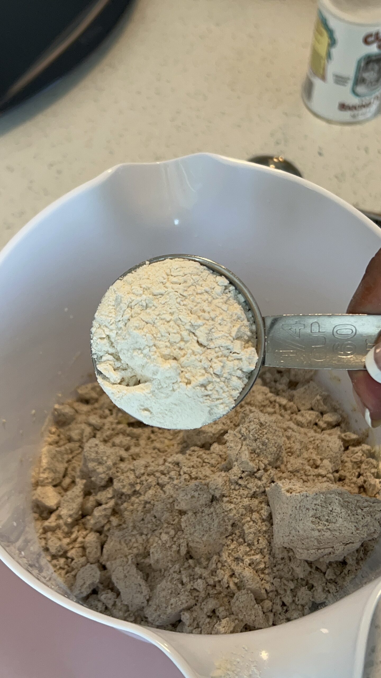 Adding Flour to Cookie mix
