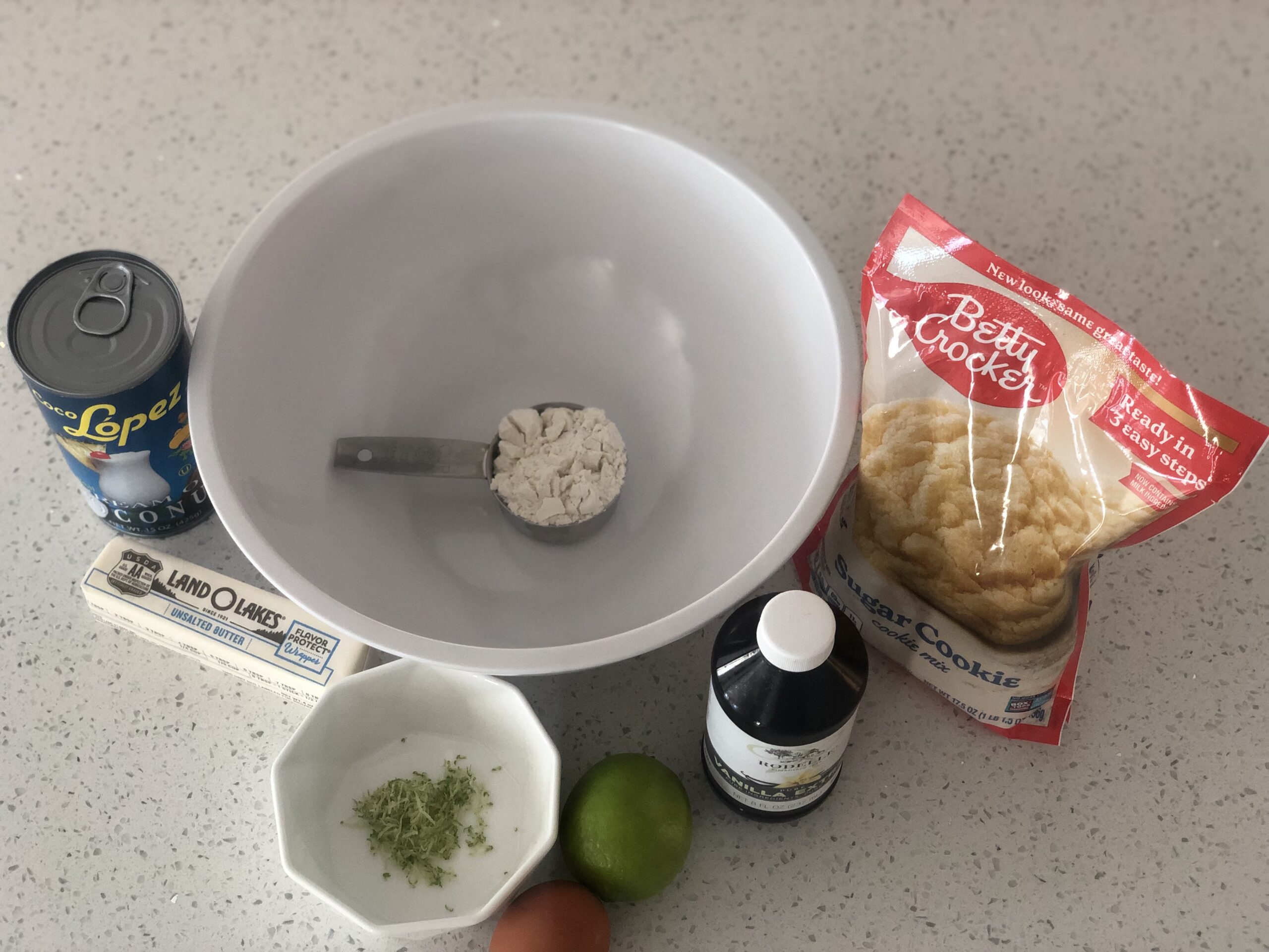 Coconut Key Lime Ingredients