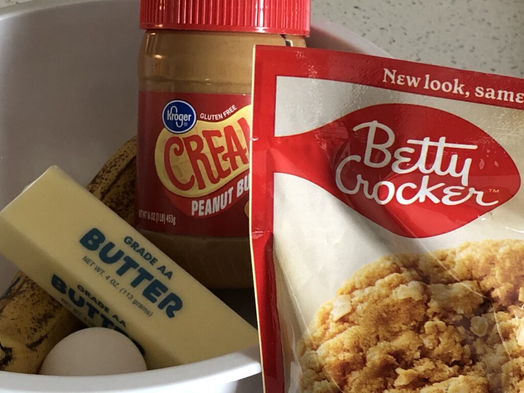 Peanut Butter Banana Oatmeal Cookie Ingredients