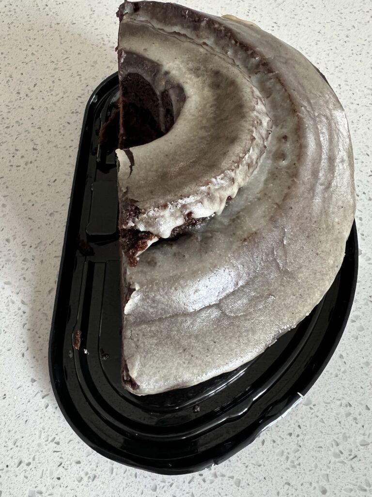 Store bought chocolate cake for your hot fudge sundae