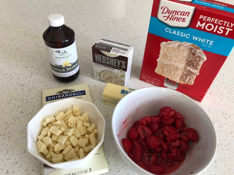 White Chocolate Raspberry Cookie Ingredients 