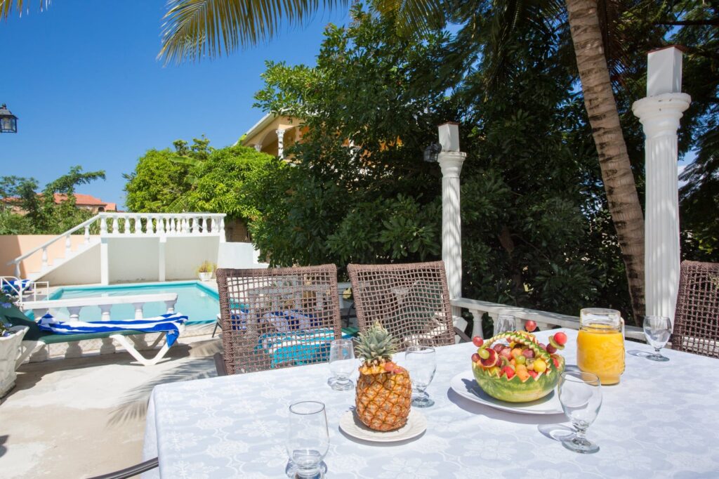 Dine al fresco by your private pool